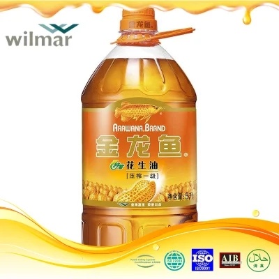 100% Pure Bright Golden Yellow Peanut Oil High Quality