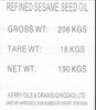 190kg Drum Refined Sesame Oil
