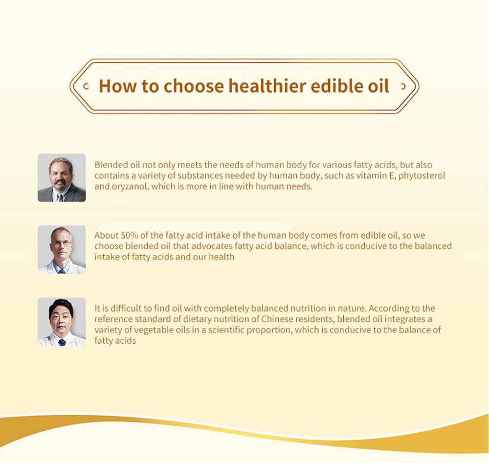 Golden Ratio of Vegetable Oil, Edible Oil, Vegetable Blended Oil, Peanut Oil