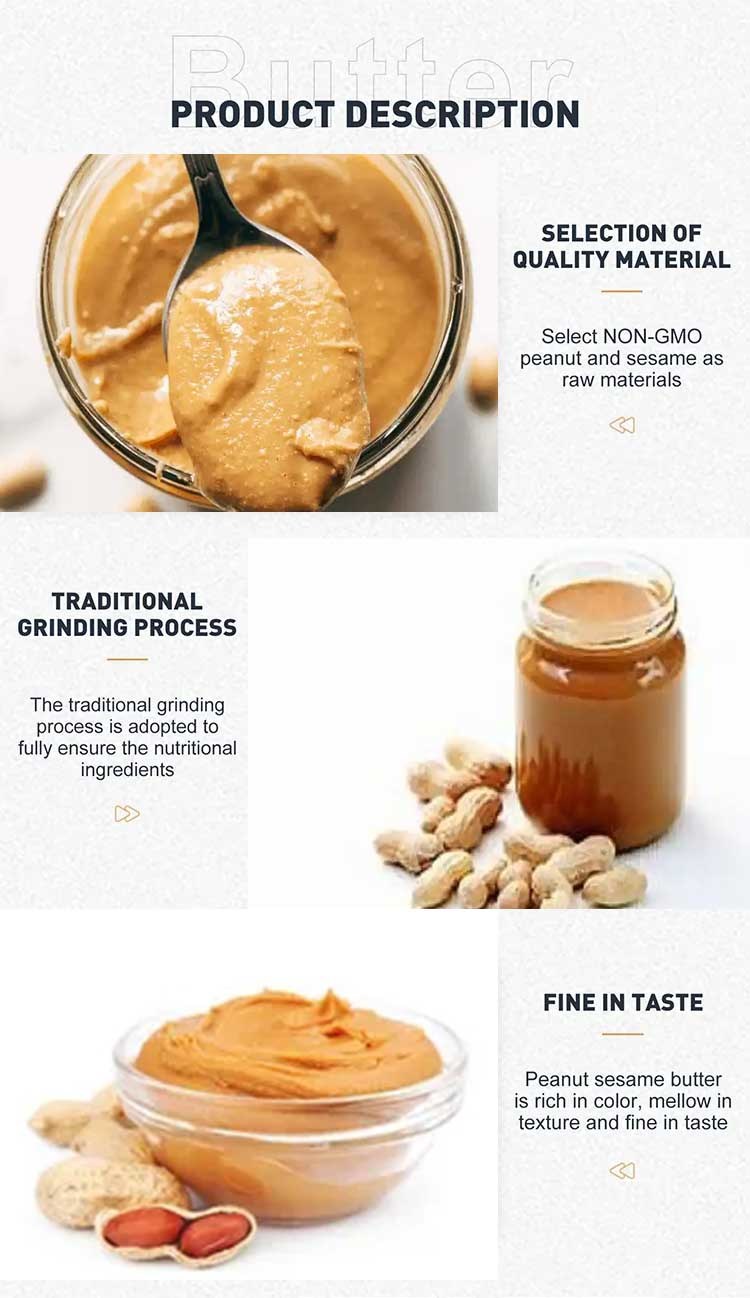 Factory Direct Sales Creamy Peanut Butter 340g Peanut Sauce Natural Peanut Butter Peanut Butter Stir Fry Sauce