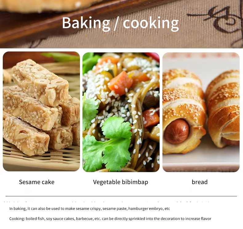 Rich in a Lot of Fat, Protein, Vitamins a and E, Organic Pure Natural White Sesame Seeds